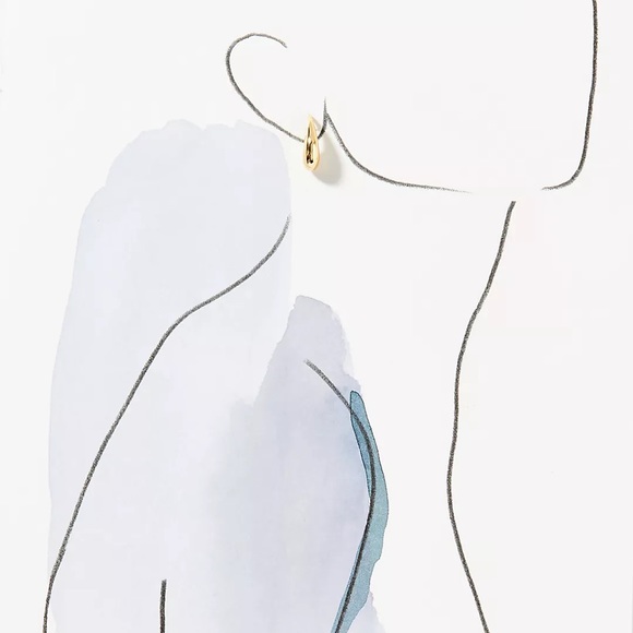 Silver Organic Drop Earrings - Picture 6 of 6